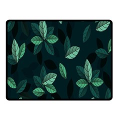 Plant Leaves Double Sided Fleece Blanket (small)  by artworkshop