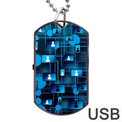 Smartphone-system-web-news Dog Tag Usb Flash (one Side) by Jancukart