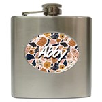 Terrazzo flooring art Hip Flask Front