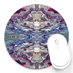 Abstract Pouring Round Mousepads by kaleidomarblingart