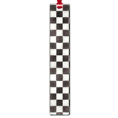 Large Black And White Watercolored Checkerboard Chess Large Book Marks by PodArtist