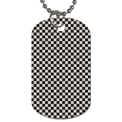 Black And White Watercolored Checkerboard Chess Dog Tag (two Sides) by PodArtist