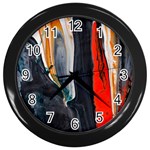 Art-modern-painting-background Wall Clock (Black) Front