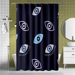 Eyes Evil Eye Blue Pattern Design Shower Curtain 48  X 72  (small)  by artworkshop