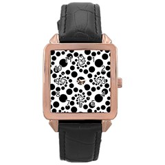 Dot Rose Gold Leather Watch  by nateshop