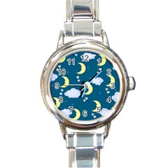 Moon Round Italian Charm Watch by nateshop