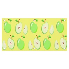 Apple Pattern Green Yellow Banner And Sign 6  X 3  by artworkshop