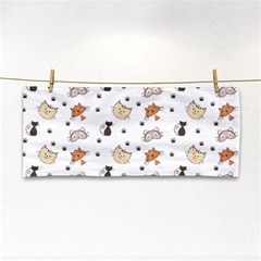 Cat Kitten Design Pattern Hand Towel by Sapixe