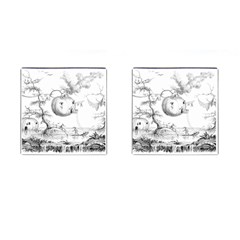 Vectors Fantasy Fairy Tale Sketch Cufflinks (square) by Sapixe