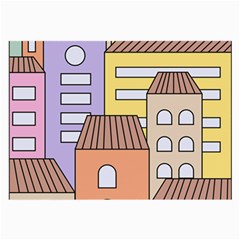 Houses City Architecture Building Large Glasses Cloth by Sapixe