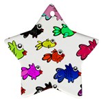 Fish Fishes Marine Life Swimming Water Star Ornament (Two Sides) Front