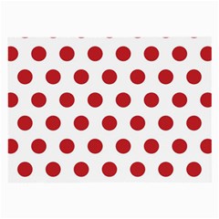 Polka-dots-white Red Large Glasses Cloth (2 Sides) by nateshop