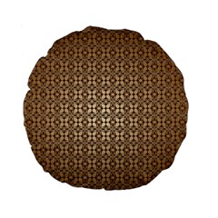 Background-chevron Chocolate Standard 15  Premium Flano Round Cushions by nateshop