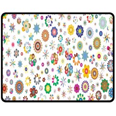  Background Chromatic Colorful Double Sided Fleece Blanket (medium)  by artworkshop