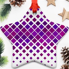Pattern-box Purple White Ornament (star) by nateshop