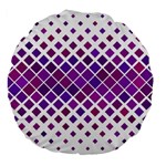 Pattern-box Purple White Large 18  Premium Flano Round Cushions Front