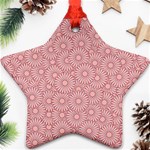 Flora Flowers Pattern Design Pink Spring Nature Star Ornament (Two Sides) Front