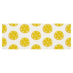 Fruit Food Juicy Organic Yellow Banner And Sign 8  X 3  by Wegoenart