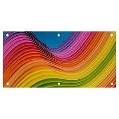  Rainbow Pattern Lines Banner And Sign 6  X 3  by artworkshop