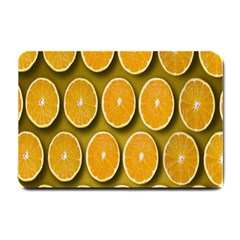 Orange Slices Cross Sections Pattern Small Doormat  by artworkshop