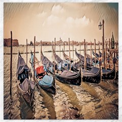 Black Several Boats - Colorful Italy  Canvas 12  X 12  by ConteMonfrey