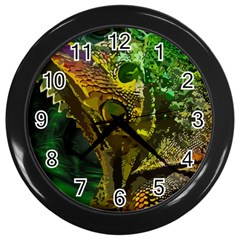 Chameleon Reptile Lizard Animal Wall Clock (black) by Wegoenart