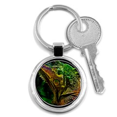 Chameleon Reptile Lizard Animal Key Chain (round) by Wegoenart