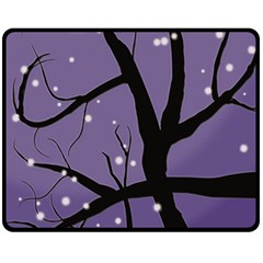 Moon Night Fantasy Dark Love Fleece Blanket (medium)  by Wegoenart