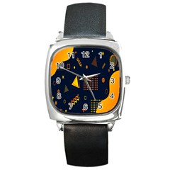 Abstract-geometric Square Metal Watch by nateshop