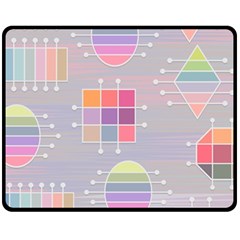 Illustration Pastel Shape Geometric Fleece Blanket (medium)  by Wegoenart