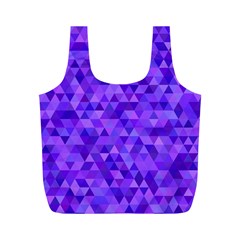 Illustration Purple Triangle Purple Background Full Print Recycle Bag (m) by Wegoenart