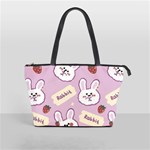 Illustration Rabbit Cartoon Background Pattern Classic Shoulder Handbag Front