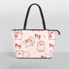 Pig Cartoon Background Pattern Classic Shoulder Handbag by Sudhe