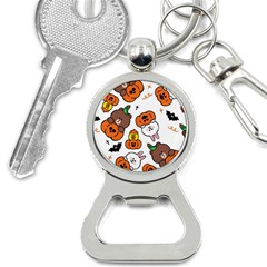 Illustration Pumpkin Bear Bat Bunny Chicken Bottle Opener Key Chain by Sudhe