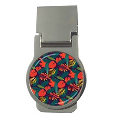 Leaves Pattern Wallpaper Seamless Money Clips (round)  by Sudhe