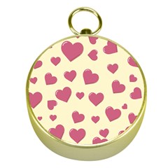 Valentine Flat Love Hearts Design Romantic Gold Compasses by Amaryn4rt