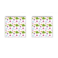Turtles Animals Sea Life Cufflinks (square) by Amaryn4rt