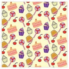 Food Illustration Cupcake Pattern Lollipop Lightweight Scarf  by Amaryn4rt