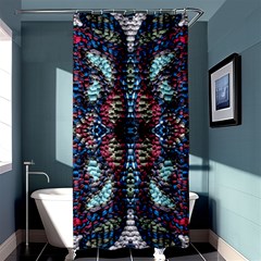 Blue Onn Burgundy Shower Curtain 36  X 72  (stall)  by kaleidomarblingart