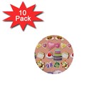 Illustration Seamless Pattern Standardize 1  Mini Buttons (10 pack)  Front