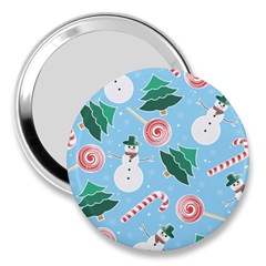 Christmas Sweets Snowman Background 3  Handbag Mirrors by danenraven