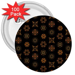 Pattern Mandala Ornate Ornamental 3  Buttons (100 Pack)  by danenraven