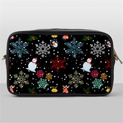 Illustration Xmas Christmas Thanks Giving Pattern Toiletries Bag (one Side) by danenraven