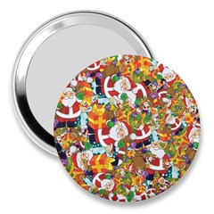 Background Christmas Santa Claus 3  Handbag Mirrors by danenraven