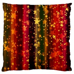 Illustration Background Christma Xmas Star Stars Pattern Wallpaper Large Flano Cushion Case (one Side) by danenraven