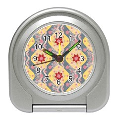 Background Flower Abstract Pattern Travel Alarm Clock by danenraven