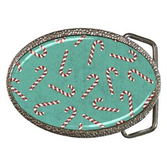 Christmas Candy Cane Background Belt Buckles by danenraven