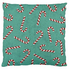 Christmas Candy Cane Background Standard Flano Cushion Case (one Side) by danenraven