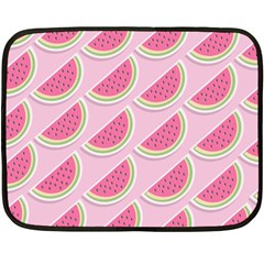 Pink Melon Wayermelon Pattern Food Fruit Melon Double Sided Fleece Blanket (mini)  by Ravend