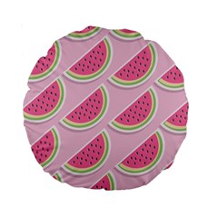 Pink Melon Wayermelon Pattern Food Fruit Melon Standard 15  Premium Round Cushions by Ravend